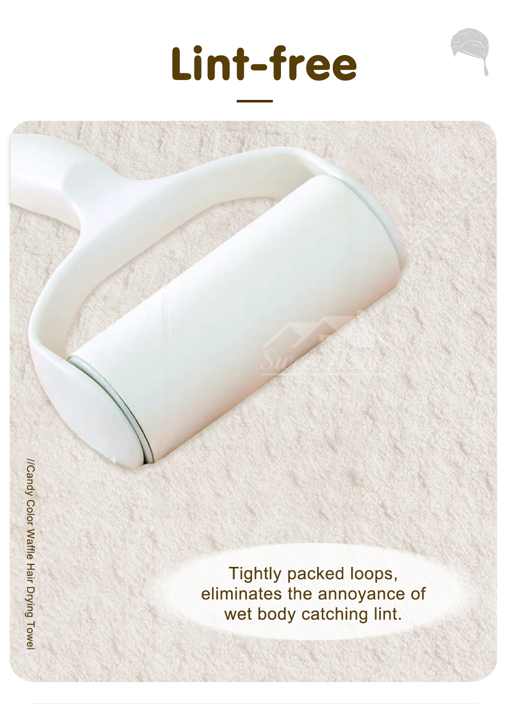 Candy Color Waffle Hair Drying Towel-2